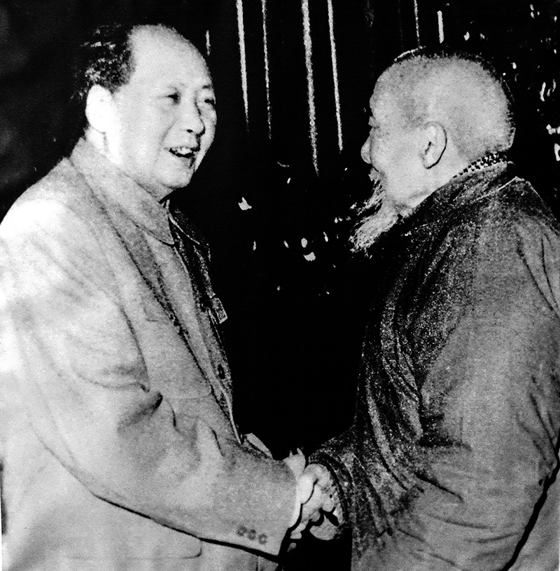 1961年毛主席在中南海接见修业学校创始人周震鳞